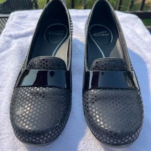 Dansko Oksana Loafers Womens 41 Black Polka Dot Leather Casual 5606410200